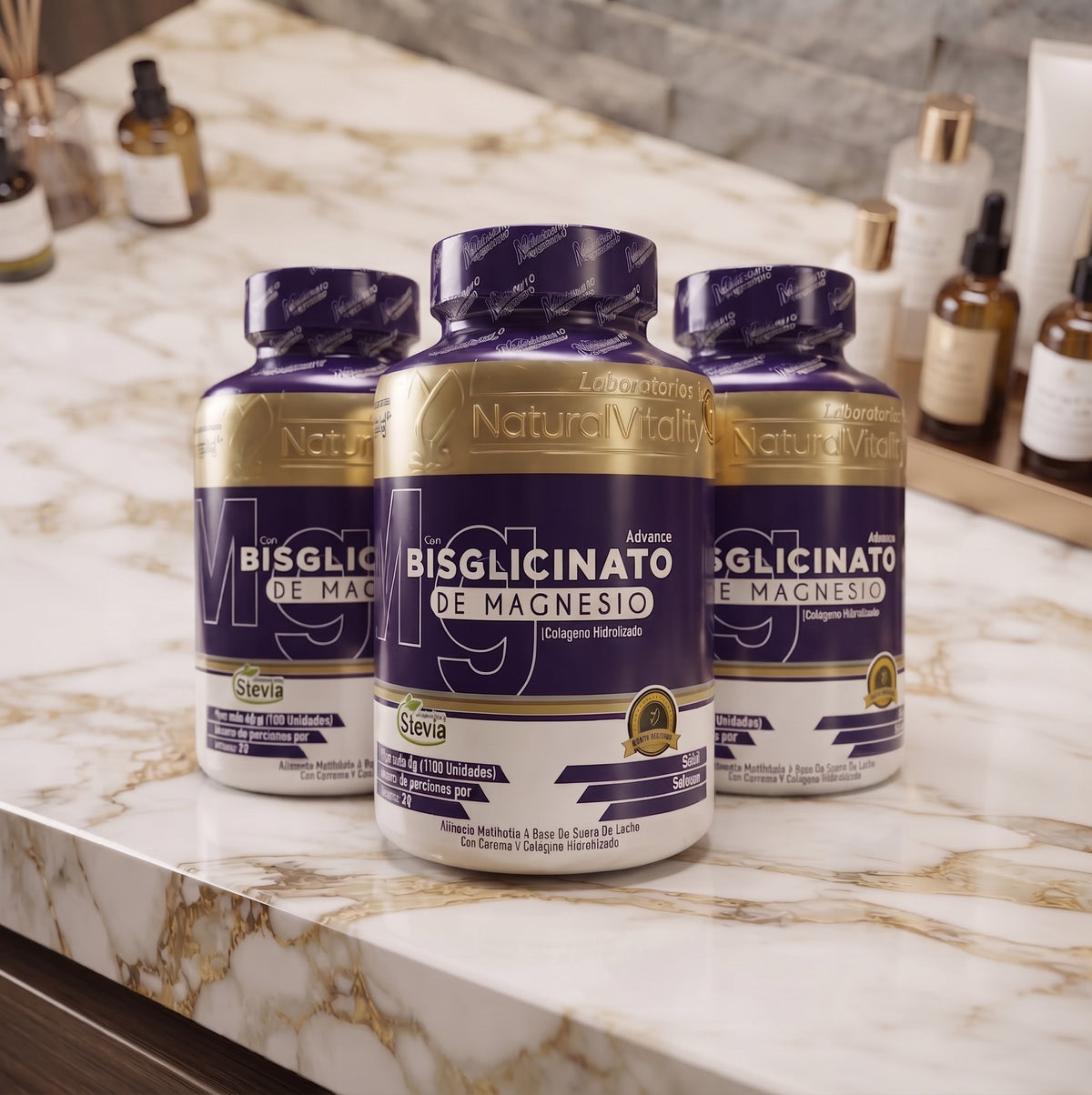 Bisglicinato de Magnesio con Colágeno Masticable x3 Frascos | Envío Gratis Colombia