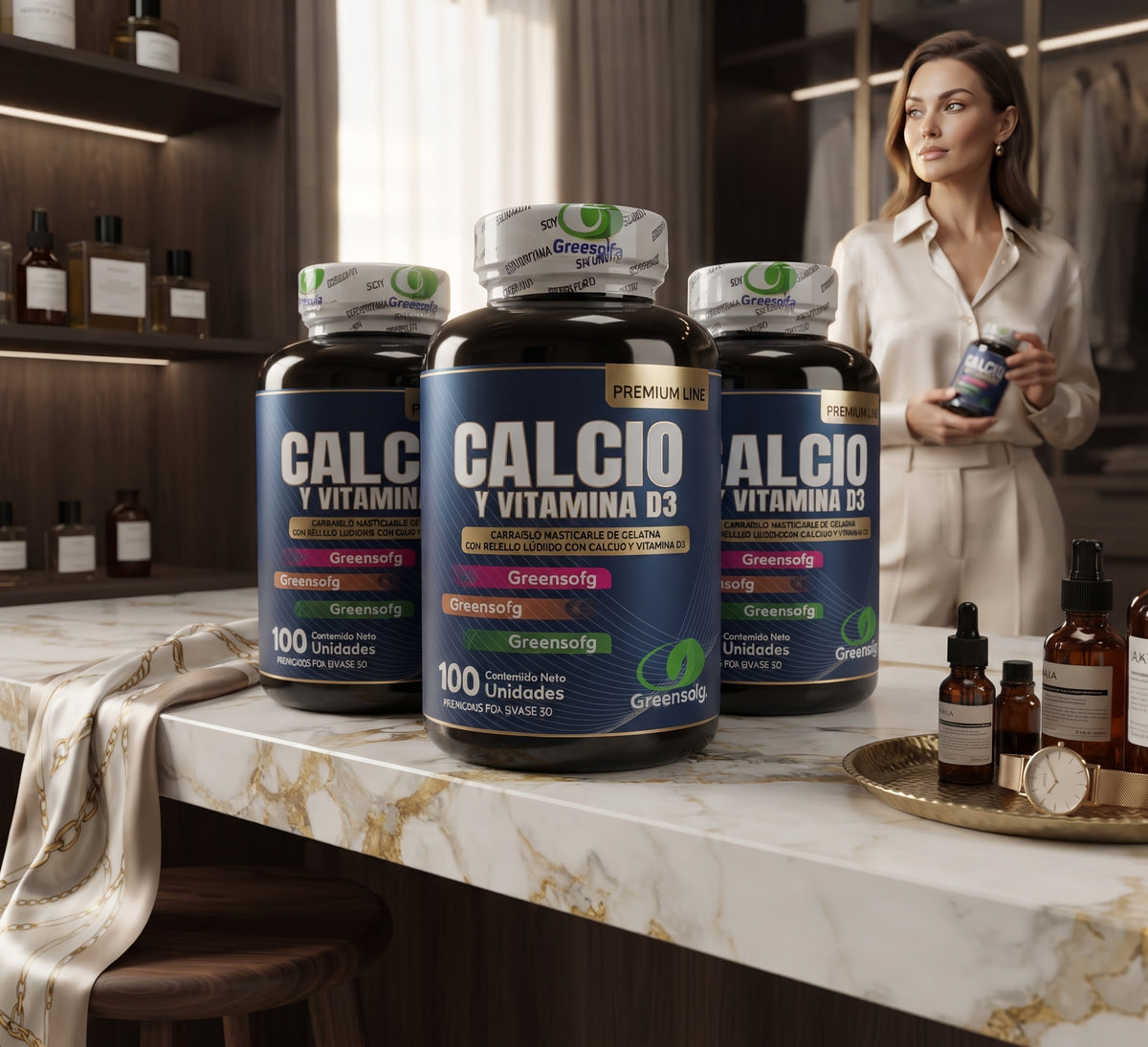 Calcio con Vitamina D3 Masticable x3 Frascos 300 Unidades | Envío Gratis Colombia