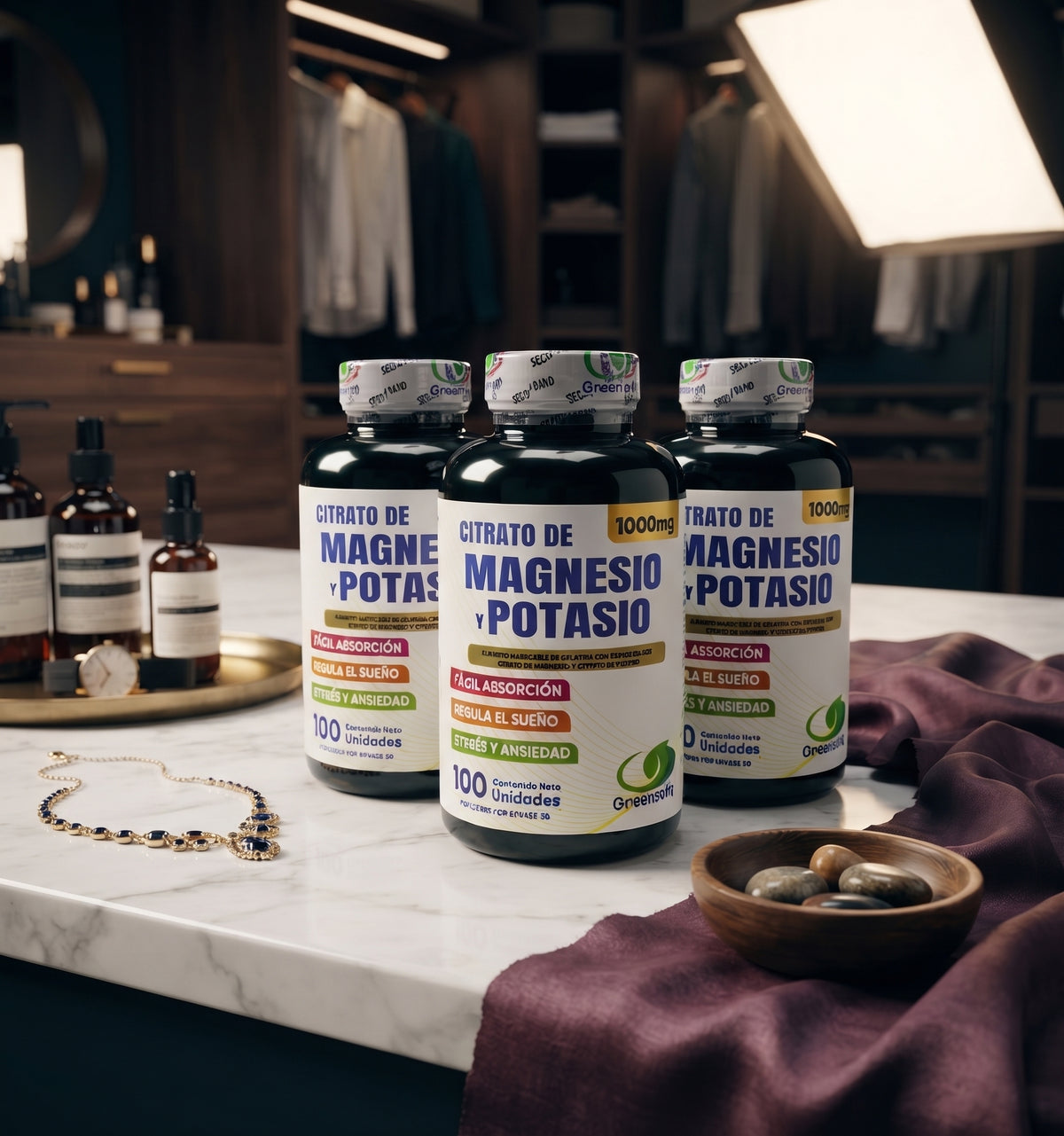 Citrato de Magnesio y Potasio 1000 mg Masticable x3 Frascos | Envío Gratis Colombia