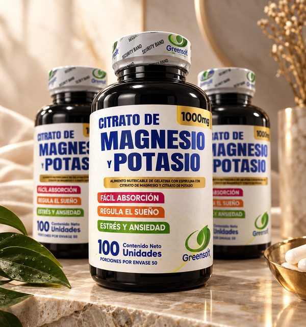 Citrato de Magnesio y Potasio 1000 mg Masticable x3 Frascos | Envío Gratis Colombia