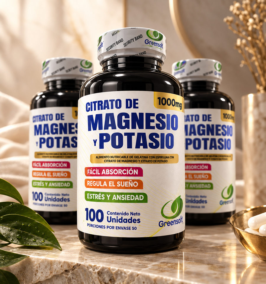 Citrato de Magnesio y Potasio 1000 mg Masticable x3 Frascos | Envío Gratis Colombia