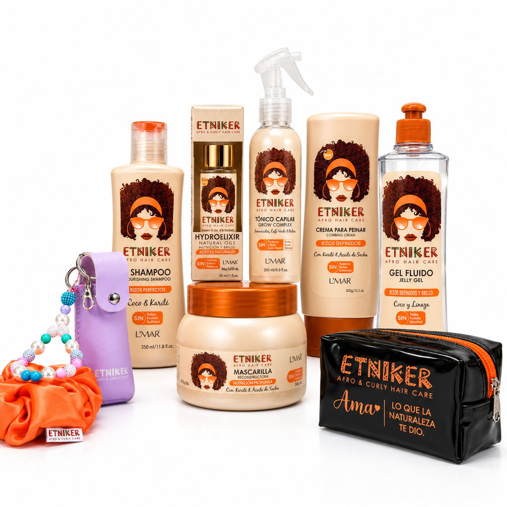 Kit Livana Total Style — 8 Piezas para Rizos y Cabello Afro
