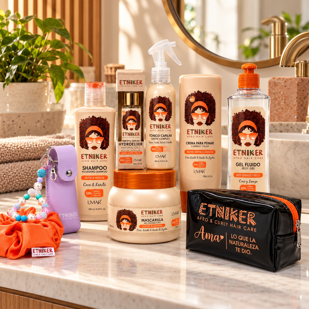 Kit Livana Total Style — 8 Piezas para Rizos y Cabello Afro