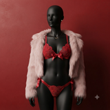 Conjunto Mapalé rojo - detalle de bordado en lentejuelas