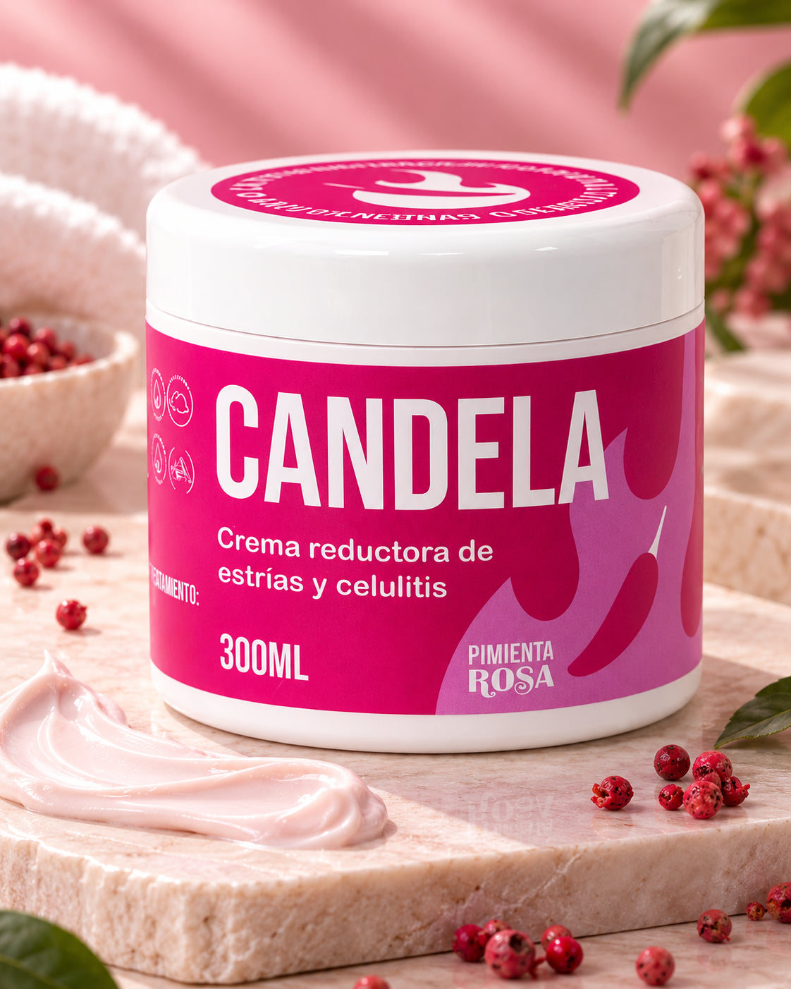 Crema Candela de pimienta rosa