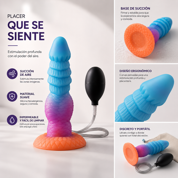 Dildo de fantasía Splash Nova Camtoyz, línea Kosmos