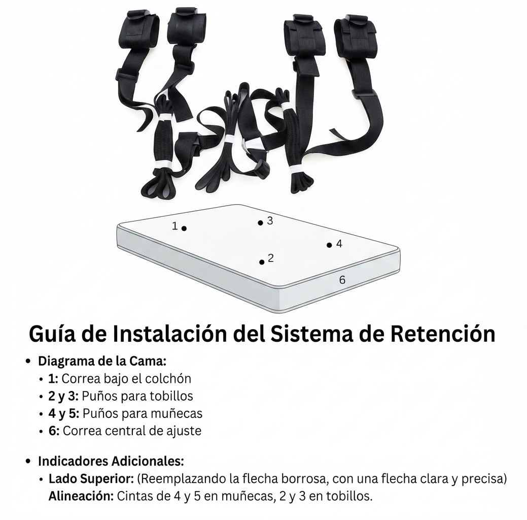 Set de sujeción para cama - empaque con envío discreto