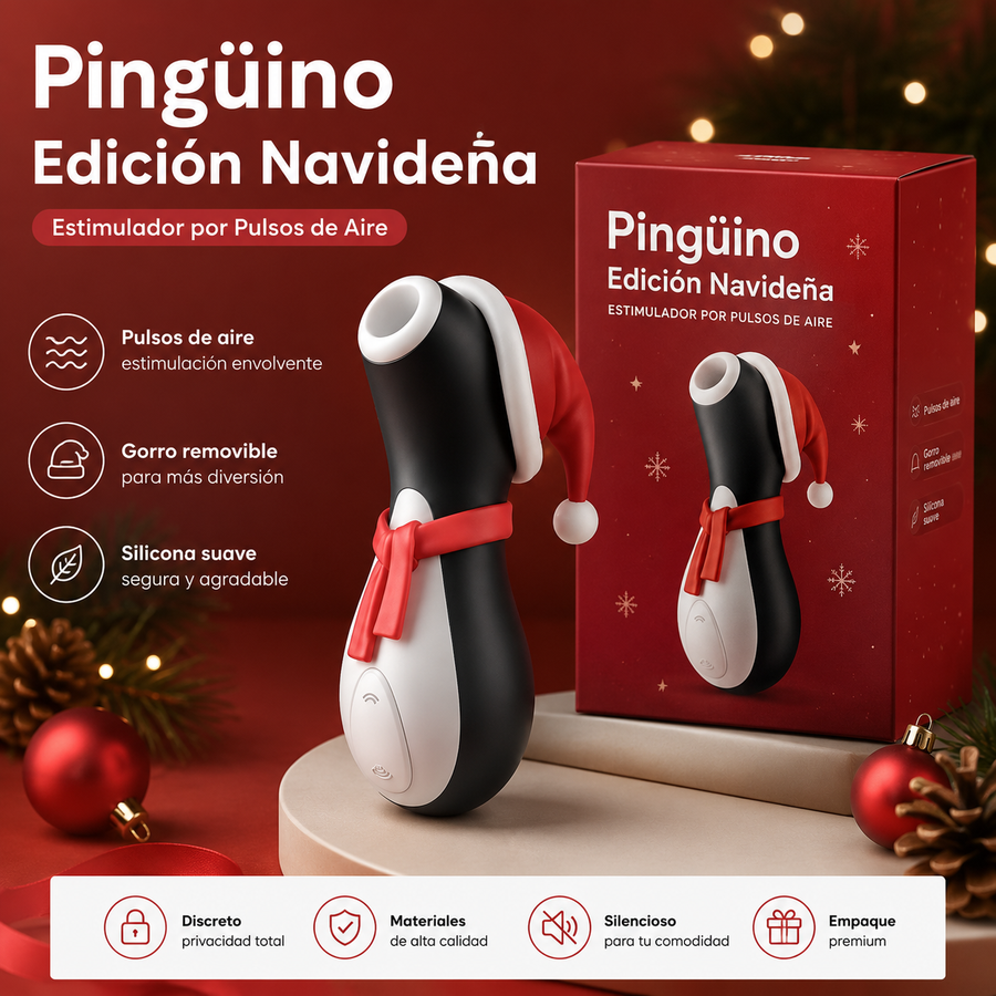 Satisfyer Penguin Holiday Edition, estimulador de clítoris Air Pulse