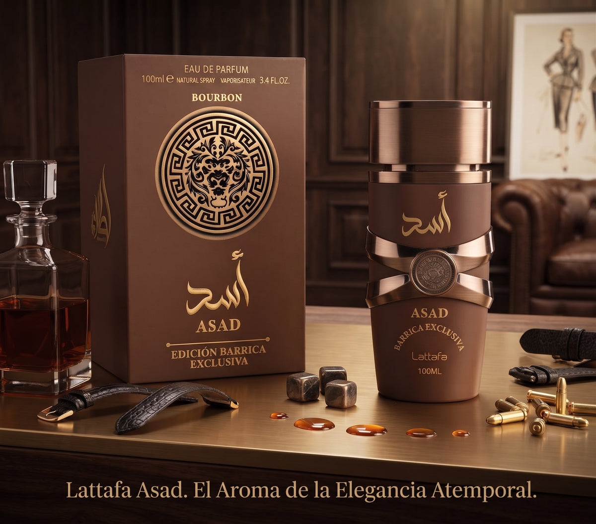 Lattafa Asad Bourbon Eau de Parfum Unisex 100 ml | Envío Gratis Colombia