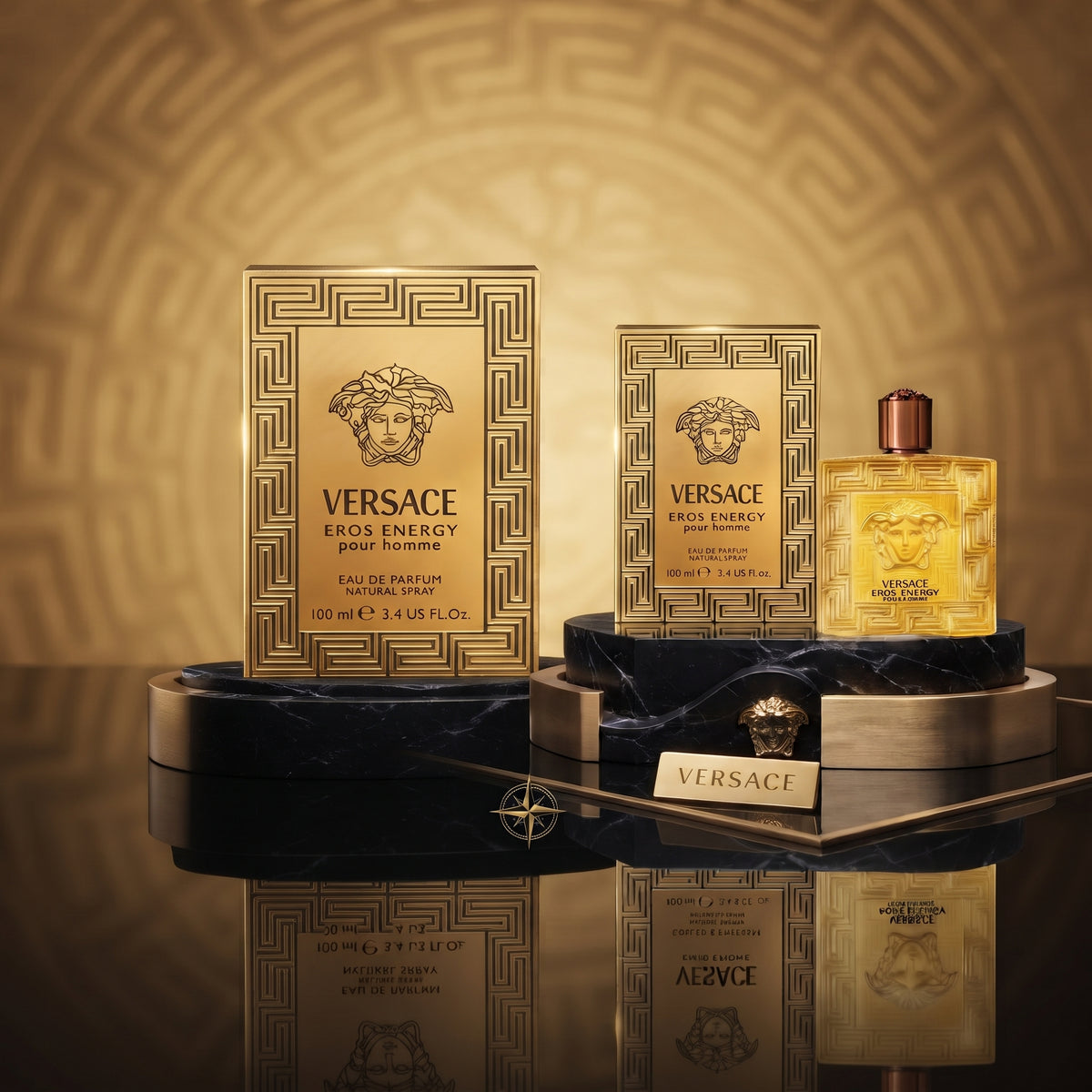 Frasco de Lottus Corriente, perfume cítrico amaderado para hombre de 100 ml