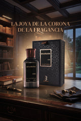Frasco de Lottus Soberano, perfume cítrico amaderado unisex de 100 ml