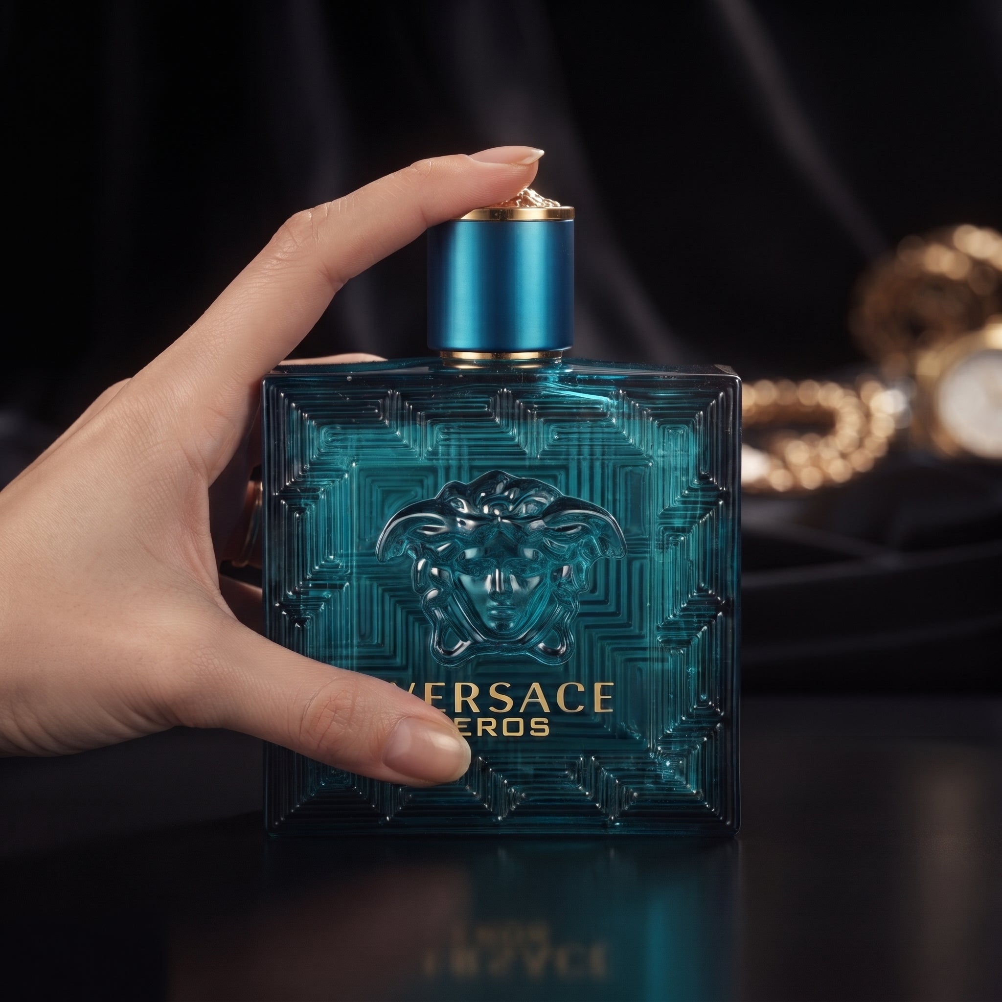 Frasco de Lottus Vértigo, perfume aromático fougère para hombre de 100 ml