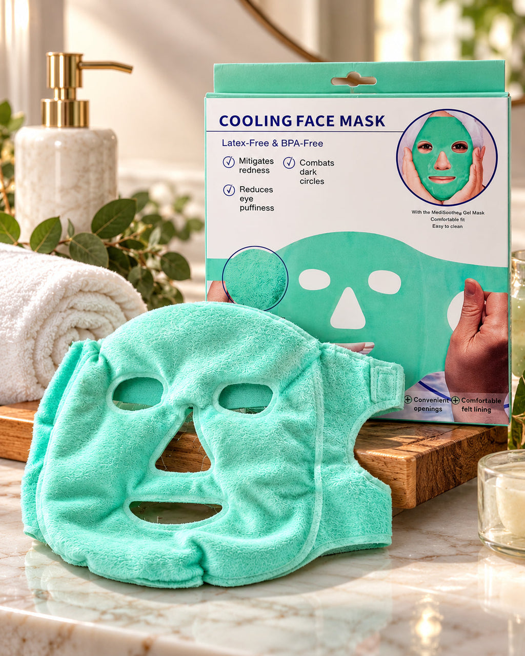 Mascarilla facial refrescante en spa