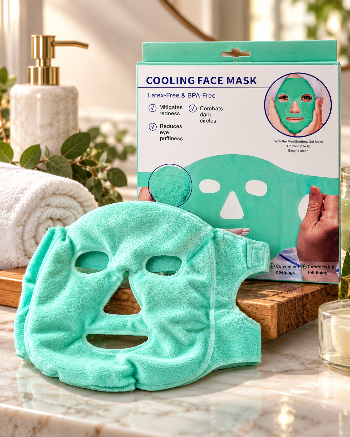 Mascarilla facial refrescante en spa