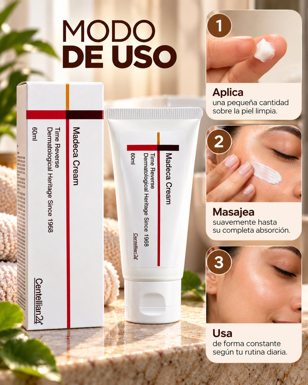 Modo de uso de Madeca Cream