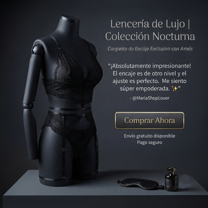 Conjunto de encaje negro 3 piezas con liguero - vista frontal