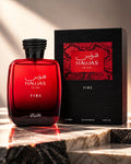 Rasasi Hawas Fire Eau de Parfum 100 ml en estudio elegante