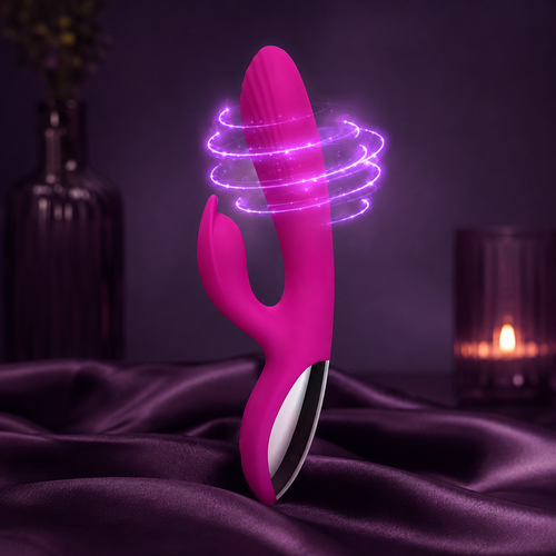 Vibrador Aurora Dual, detalle de la doble cabeza estimuladora