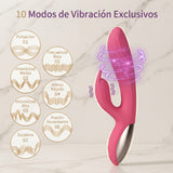 Aurora Dual, vibrador de silicona con estimulación de punto G y clítoris