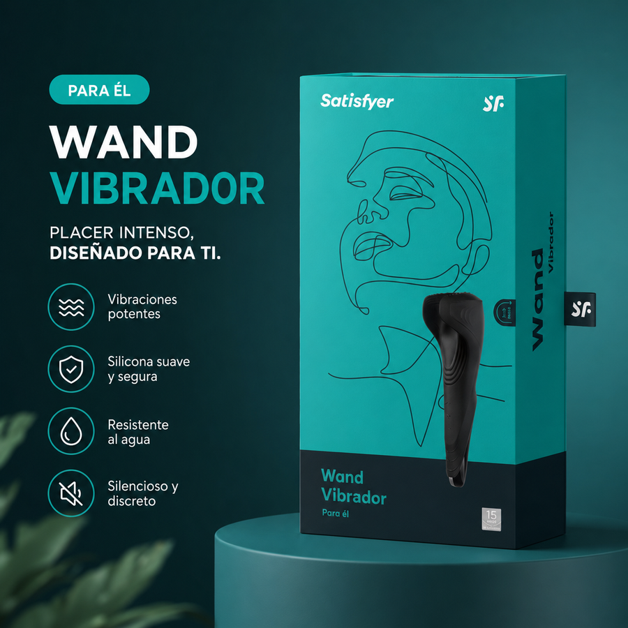 Satisfyer Men Wand, masajeador masculino flexible con alas
