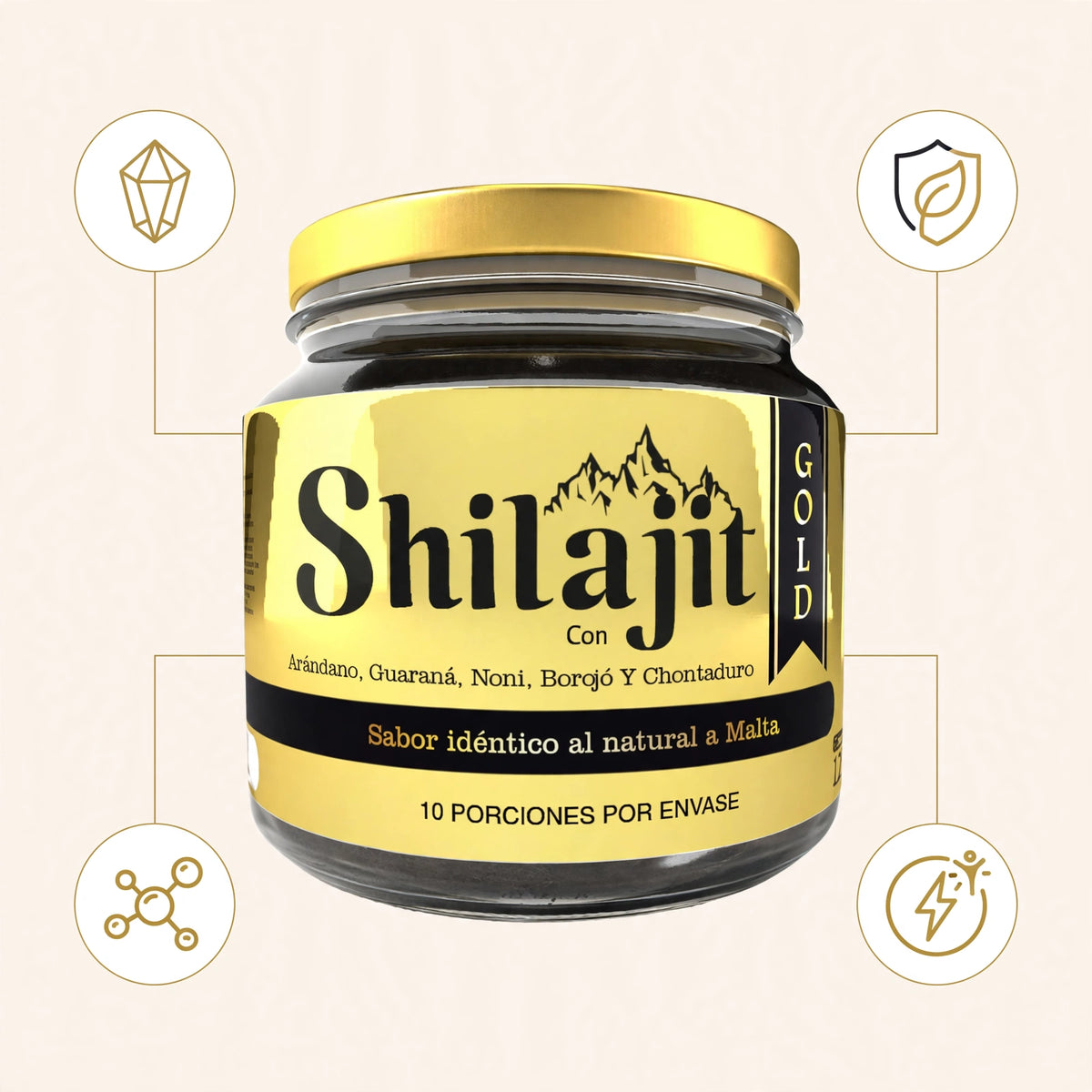 Shilajit Gold+ - envase de 125 mL