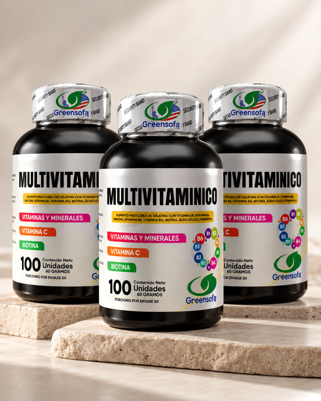 Trío de multivitamínicos Greensofa