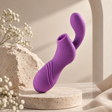 Vibrador Rabbit, detalle del brazo estimulador y la boquilla de succión