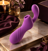 Vibrador Rabbit con succión de clítoris y 12 modos de vibración
