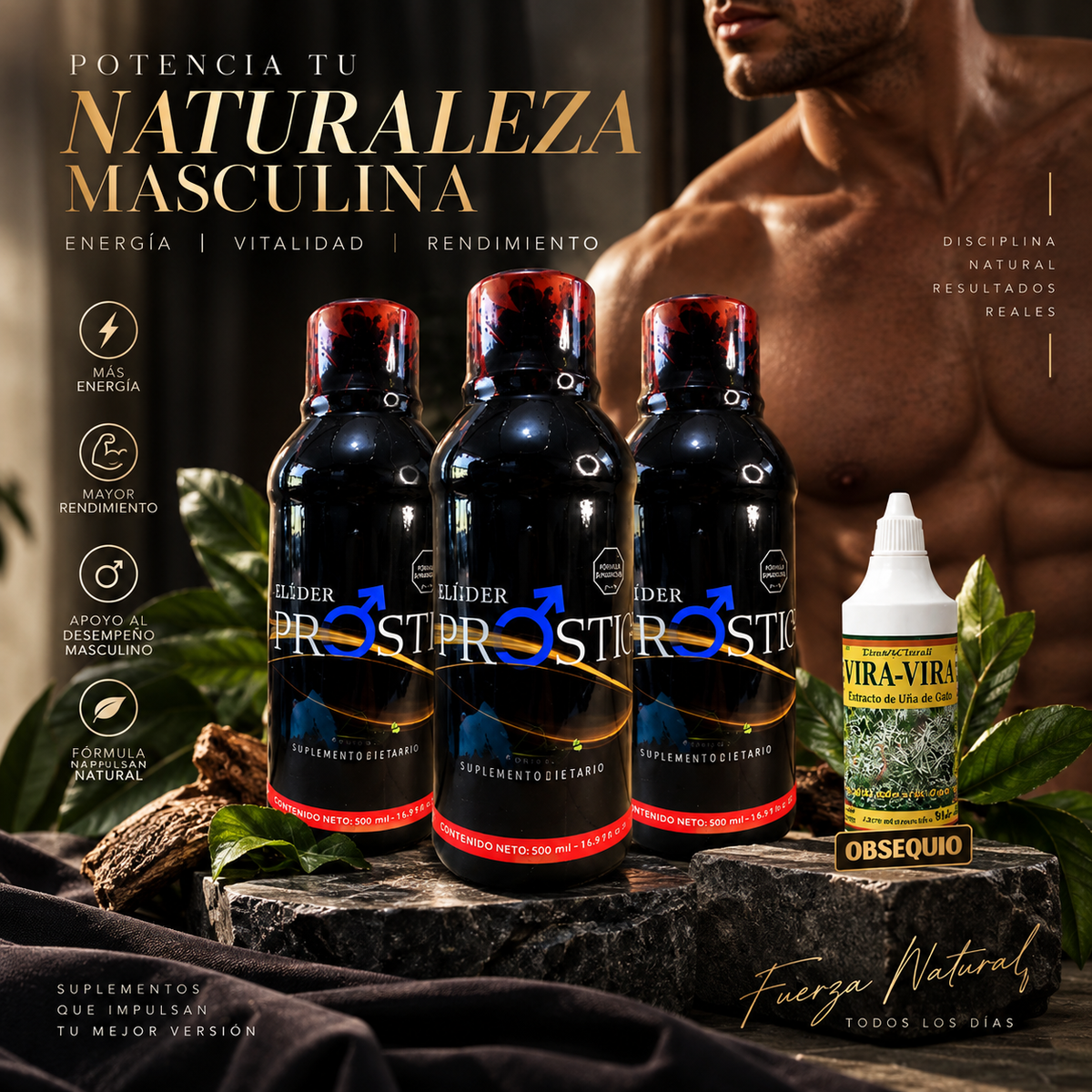 Kit Vitalidad Masculina Premium 4 Unidades | Envío Discreto Colombia